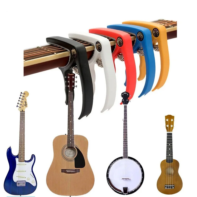 Uniwersalne Akcesoria Do Gitary Capo Quick Change Clamp Key Stop Aluminium Metal Akustyczna Gitara Klasyczna Capo dla partii gitarowych