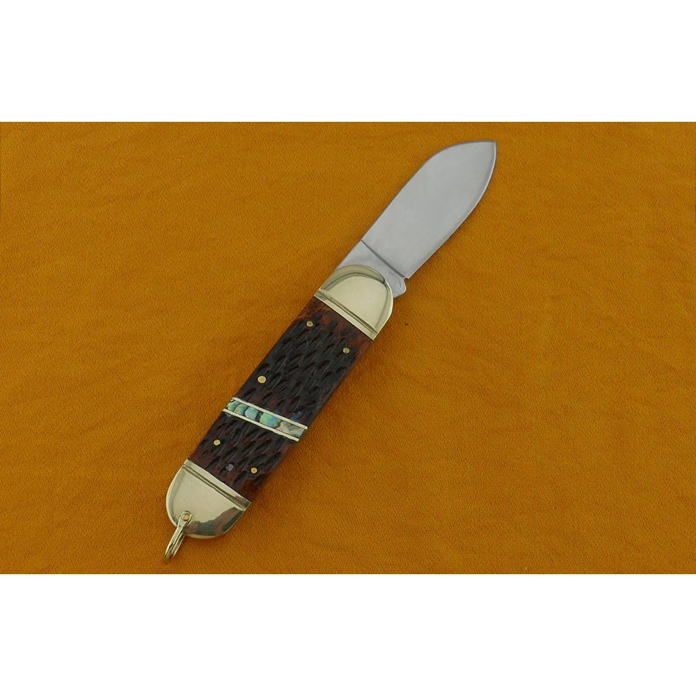 Sunfish 4116 stalowe ostrze панты mosiężna klamka basen wielofunkcyjny myśliwski самозащитный halibut owocowy składany nóż