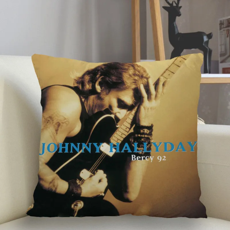 Musife Johnny Hallyday Pillowcase Custom Square Pillow Cover Case Zamek Poszewka 35X35,40x40,45x45cm Drop Shipping