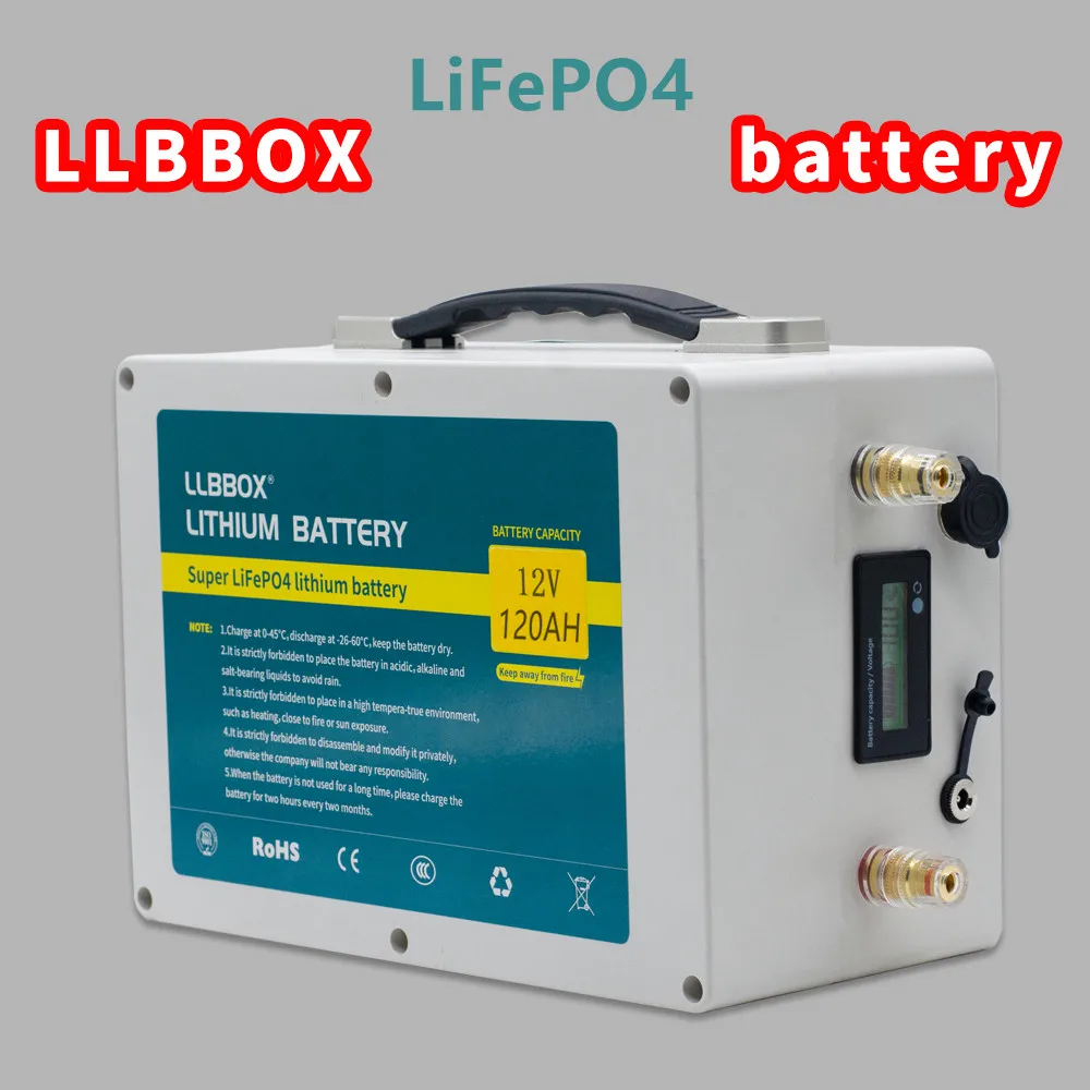 12V lifepo4 120ah akumulator litowy 12VLiFePO4120AH akumulator litowy wodoodporny wbudowany BMS dla falownika ,