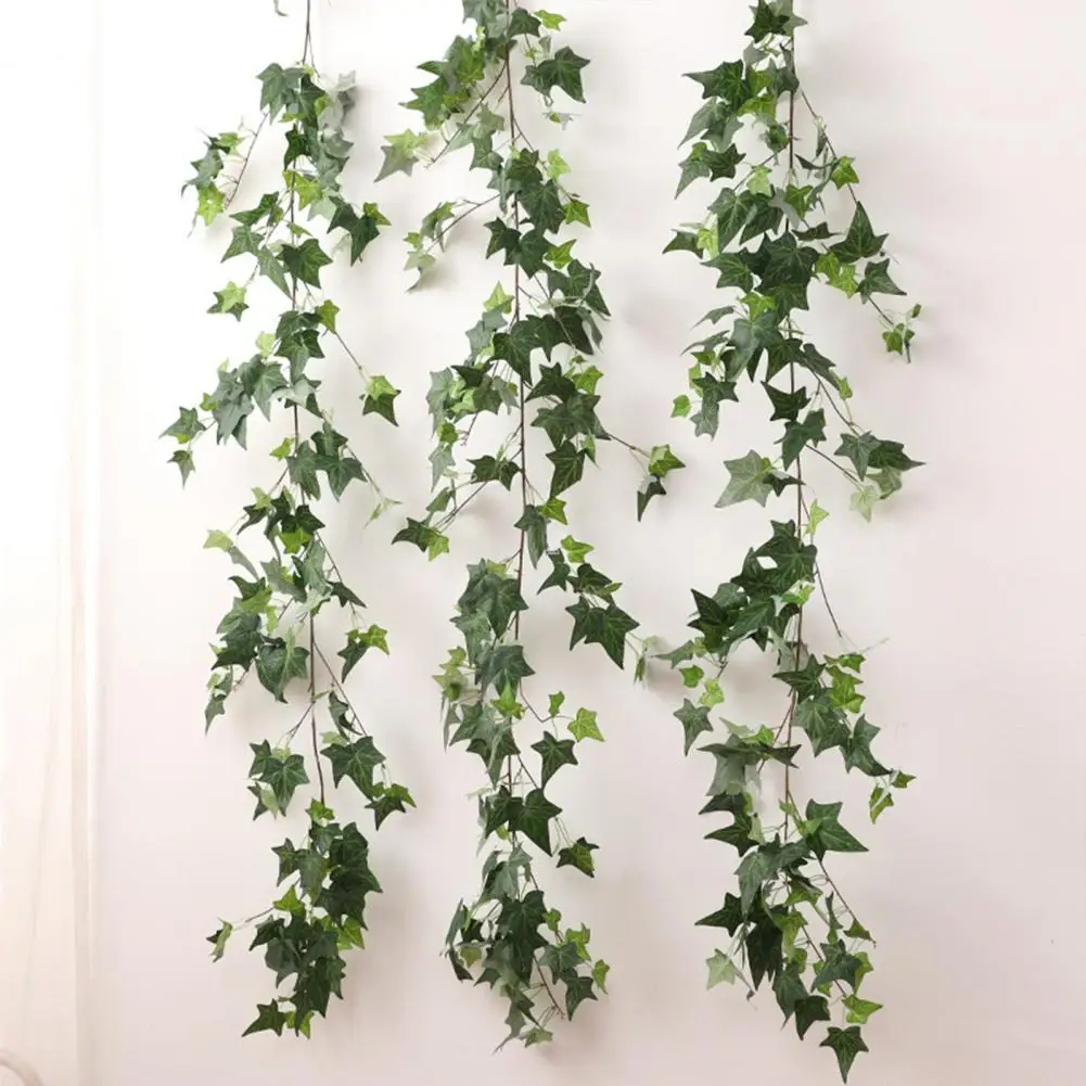 Sztuczny Bluszcz Realistyczne Wielokrotnego użytku Zielone Girlandy Wiszące Roślin Winorośli do dekoracji domu i ogrodu w pomieszczeniu