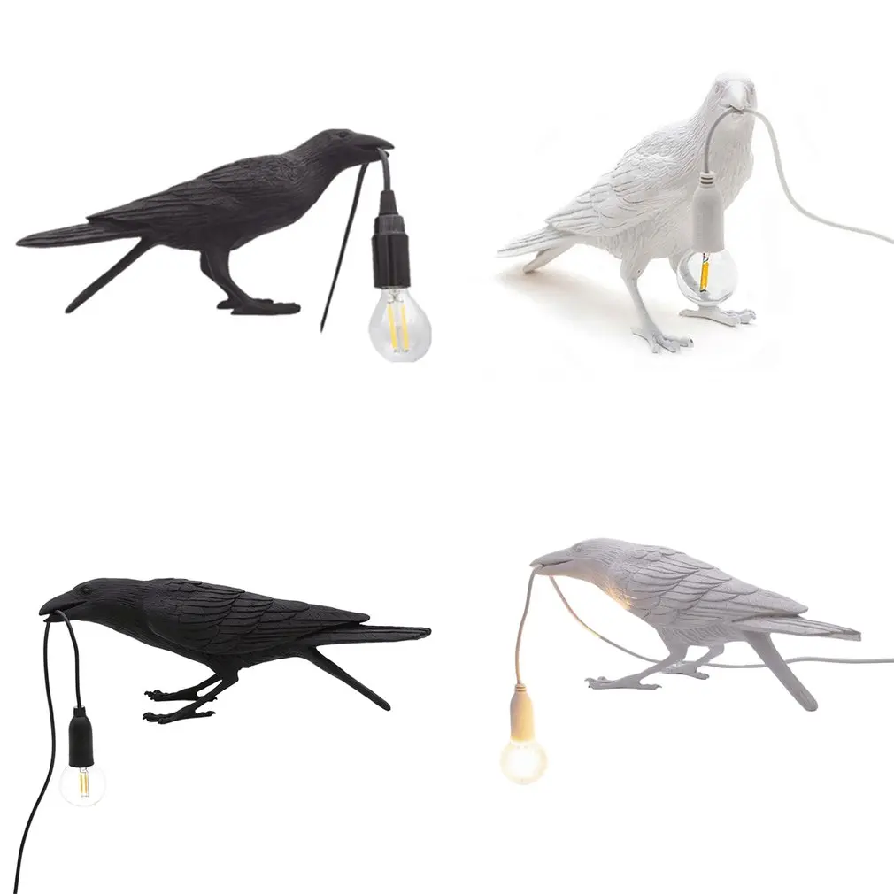 Projektant Ptak Lampa LED kinkiet z wtyczką przewód Salon nocne Oświetlenie Przejścia Restauracja Wystrój Domu Ptak kinkiet Fixtur