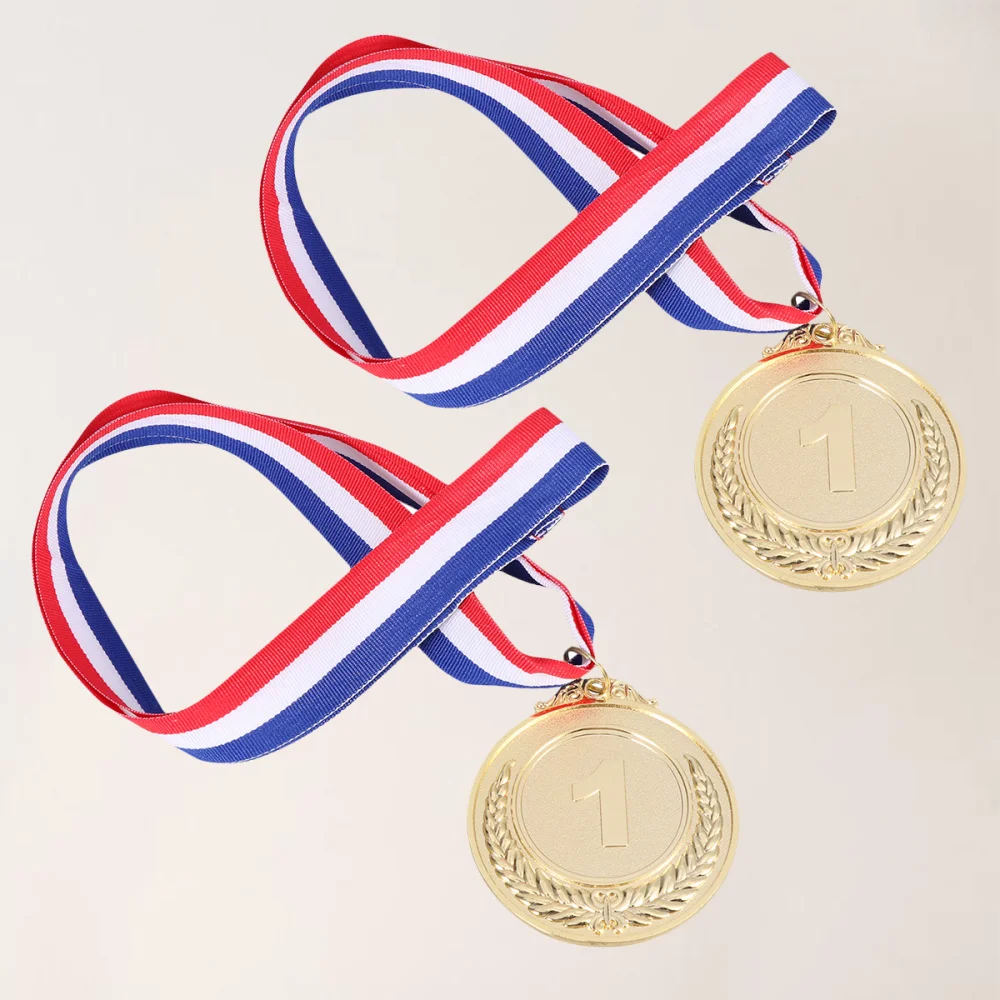 3szt Metalowe Premia Medale z shayną taśmą Wheats Winner Medal for Sports Games Competition (Złoty, Srebrny, Brązowy)