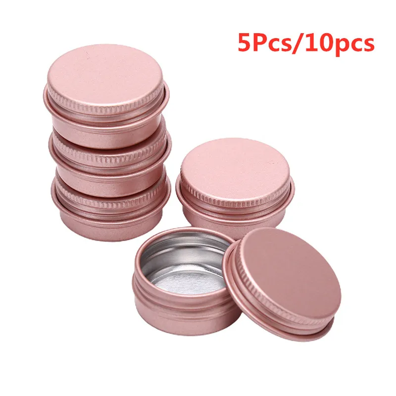 5pcs/10Pcs Metal 10g Tin Kosmetyczne, Pojemniki Z Pokrywą Różowy Pusty Aluminiowy Garnek Banki Krem Do Oczu Odżywka Do Włosów Wysokiej Jakości