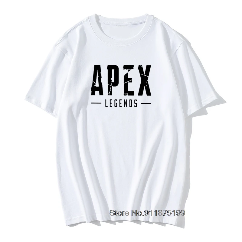 Męska koszulka Apex Legends T Shirt Game Pure Cotton Tops Tee Niesamowite Round Neck Tees Humorystyczne koszulki