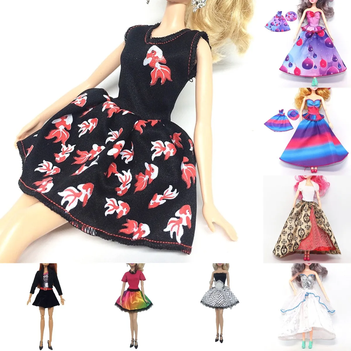 Nowe Lalka Sukienka Modne Stroje Casual Dorywczo Sukienka Ręcznie Lalka Dziewczyna Ubrania Dla Lalek, Akcesoria Dla Dziewczyny Prezent