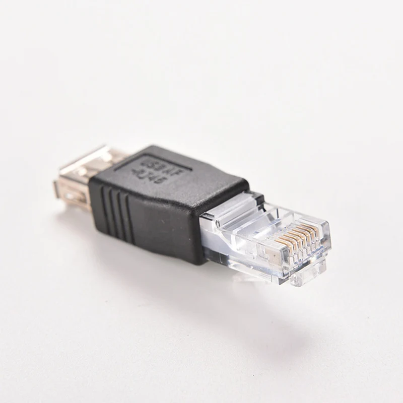 Sprzedaż hurtowa 2 szt. PC USB na RJ45 Żeński Notebook LAN Kabel Sieciowy Ethernet Konwerter Трансвертер Złącze RJ45 Adapter