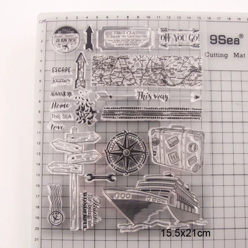 Silikonowe Przezroczyste Znaczki Home Love Compass rubber Stamp Craft Supplies Scrapbooking Nowy 2020 przezroczysty стемпель DIY Card Making