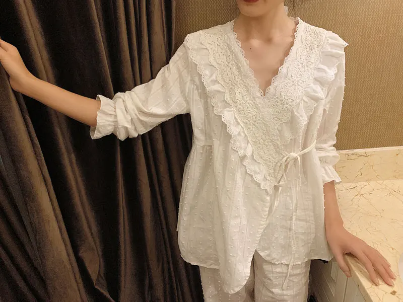 Bawełniane piżamy Damskie Codzienne Modne Piżamy Zestaw INS Lady Nocna bielizna Nocna dla kobiet