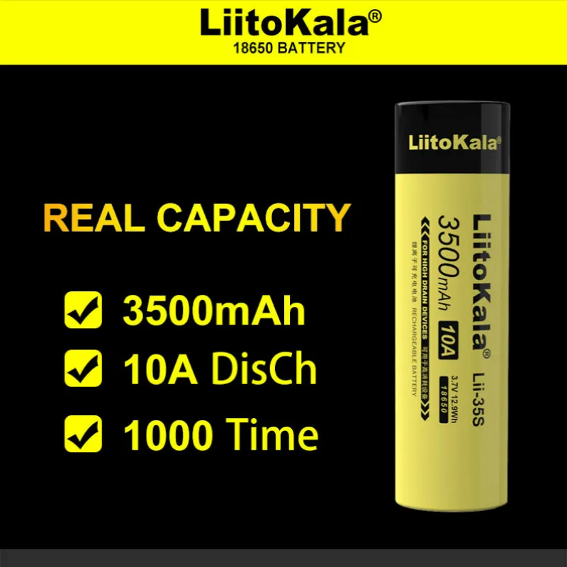 1-10SZT LiitoKala Lii-35S 18650 Battery3.7V Li-ion 3500mAh bateria litowa Do dużych napraw urządzeń.
