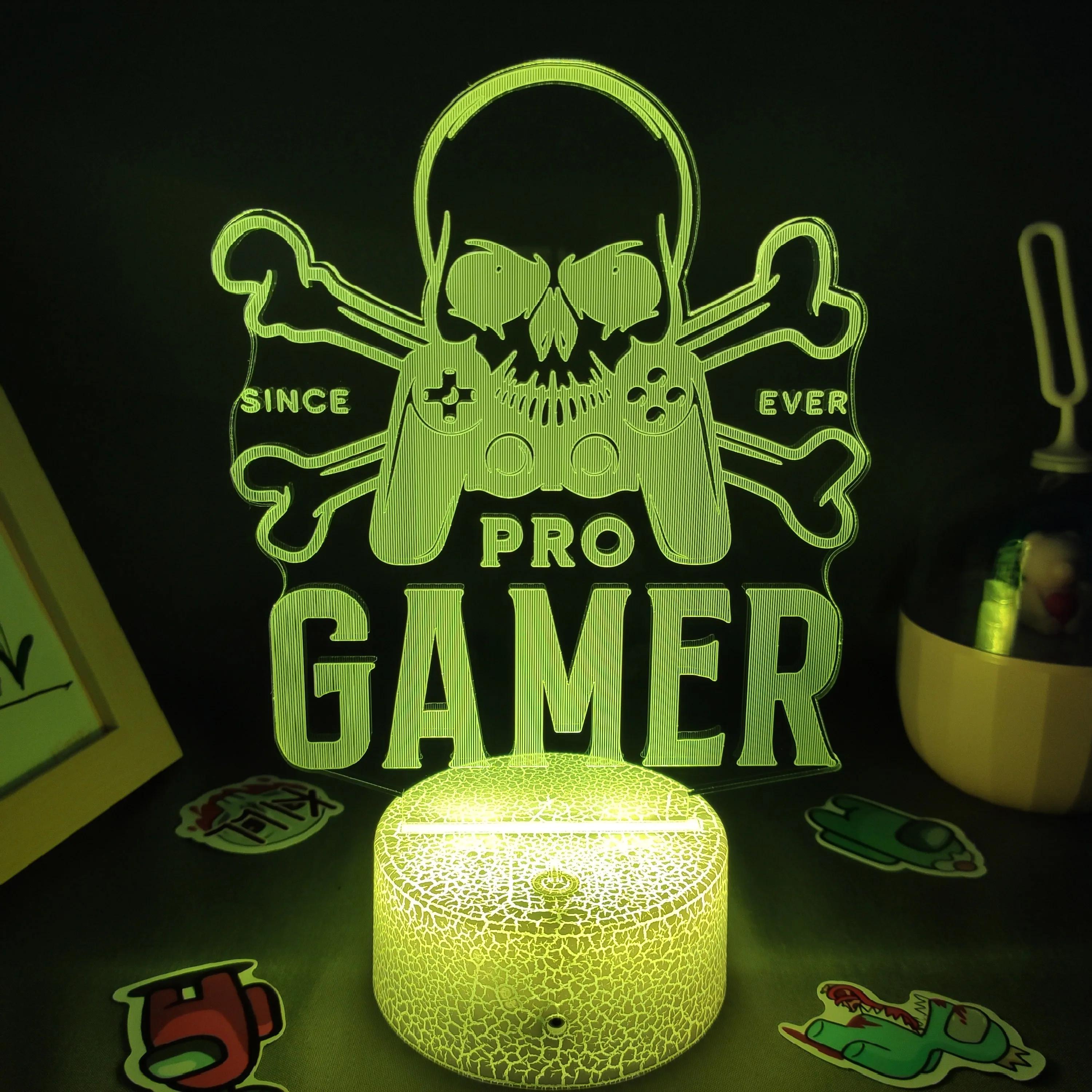 PRO GAMER Gamepad Lamp 3D Led RGB USB Night Lights Birthday Cool Gift For Friend Bed Gaming Room Table Colorful Ever Since Decor