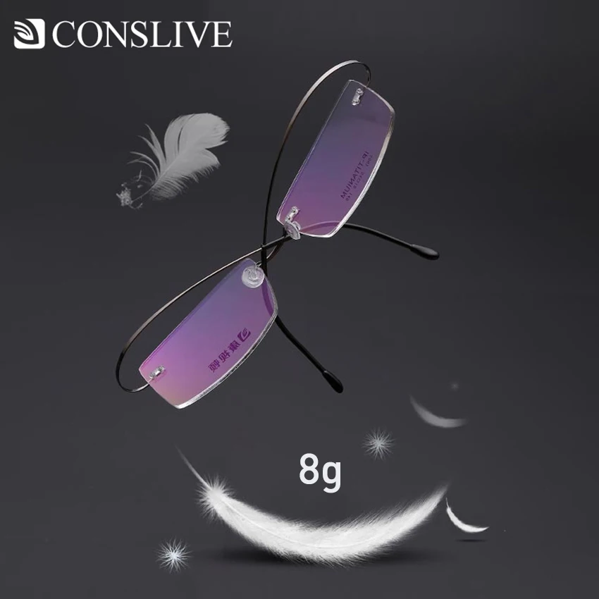 Tytanowe przepisane im oprawki okularowe Męskie Optyczne okulary Bez Oprawki Oprawki Do Okularów ( tylko Dla krótkowzroczności ) 5001