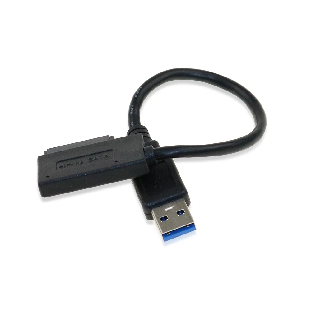 Profesjonalny USB 3.0 do 7+6 13Pin mini SATA Kabel Lampka do laptopa NotebookDVD/CD-ROM HDD Caddy Slimline Drive Adapter