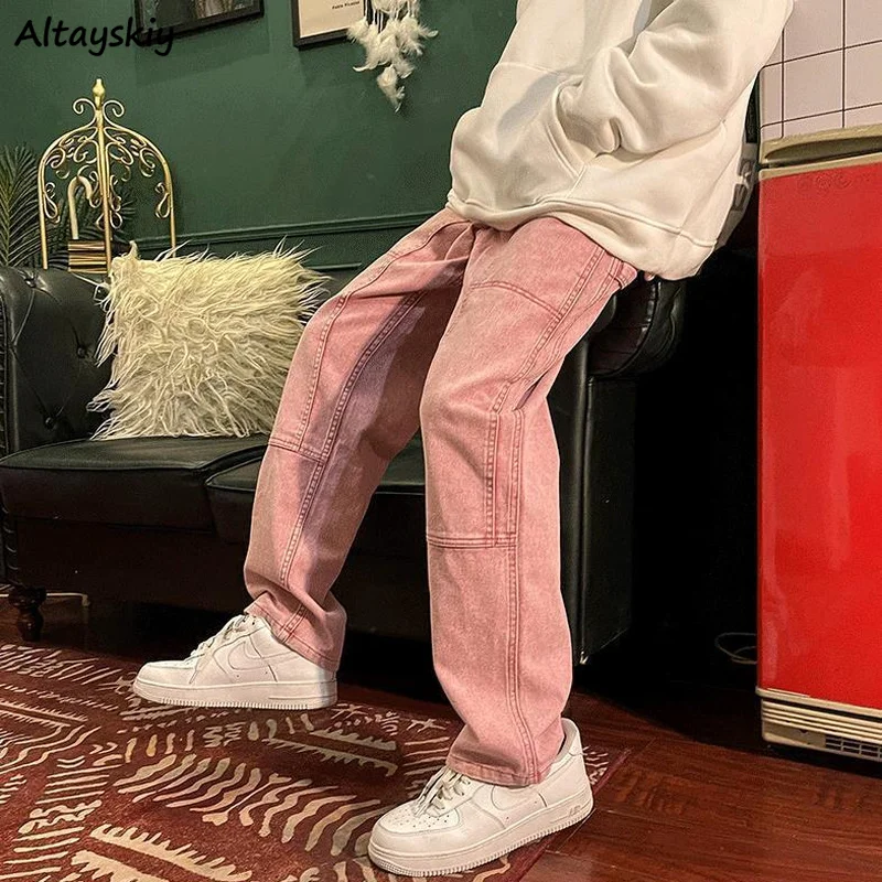Dżinsy Damskie Projekt Przystawki Spodnie Jeansowe Różowy Wszystko-mecz Meble Imperium Temat Hip-Hop Bezpośrednie Stylowe Ulzzang Bottom Chic BF