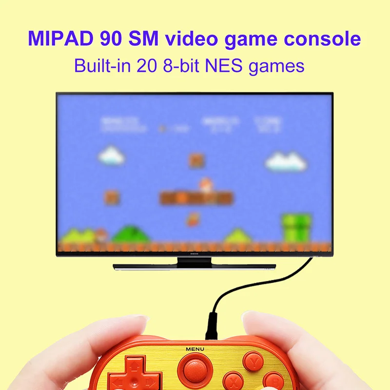 Super 8 Bitowa Portable Podwójna Klasyczna Konsola do Gier Mipad90SM TV Handheld Video Game Console 20 Klasycznych Gier Handheld Game Player