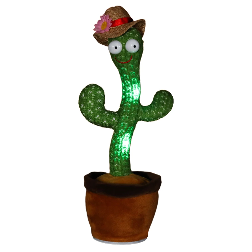 Prezenty Na Urodziny Elektryczna Dzianiny Tkaniny Pluszowe Kaktus Tańczący Papuga Gadająca Tańczący Kaktus 120 Utworów Dziecko Wczesna Edukacja Zabawki