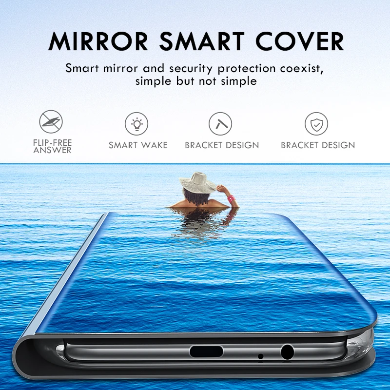 Smart view mirror book magnetic stand flip case cover on for samsung galaxy s20fe s20 fan edition s 20 fe 20fe 6.5