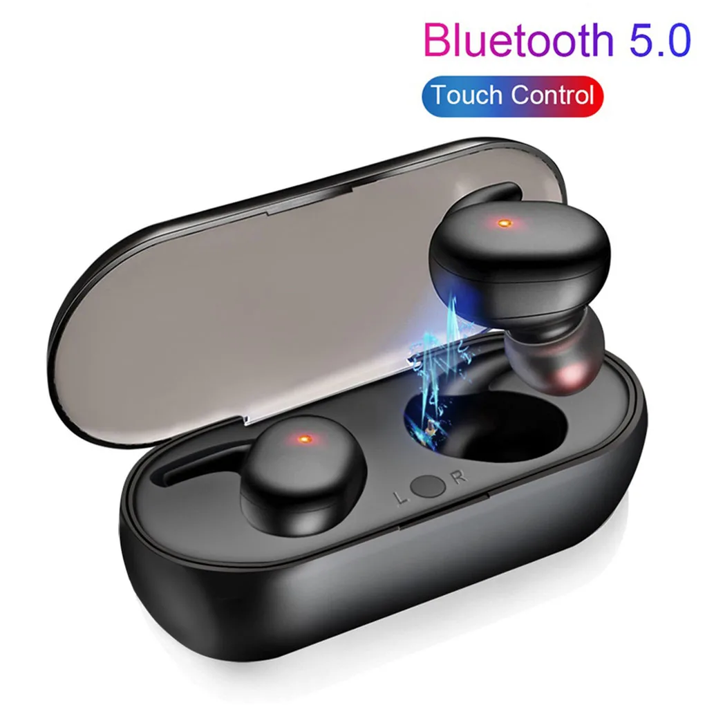 TWS Wireless Bluetooth 5.0 Ear Phone Wodoodporne Słuchawki Stereo douszne Słuchawki redukcja Szumów Zestaw Z Ładowarką Pudełkiem