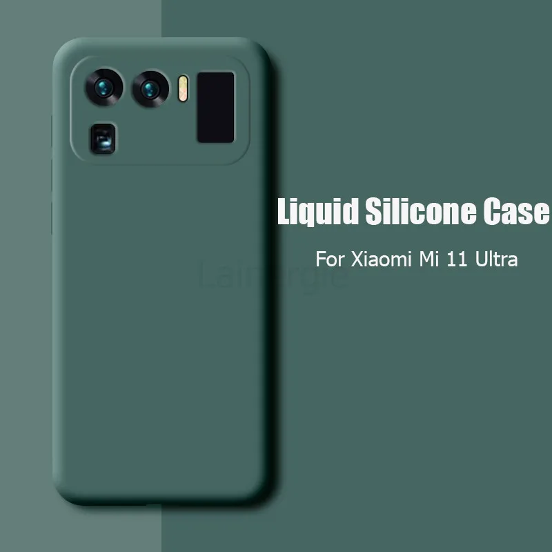 Dla Xiaomi Mi 11 Ultra Case Płyn Silikonowy Miękki Futerał Aparatu Do Xiaomi Mi11 Ultra Phone Case