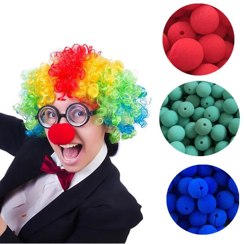 10szt 6 kolorów 5 cm Śmieszne Rekwizyty CZERWONY Spienionych Balon Klip Cyrk Clown Nos Komiks Kostium na Halloween Party Magiczne Sukienka