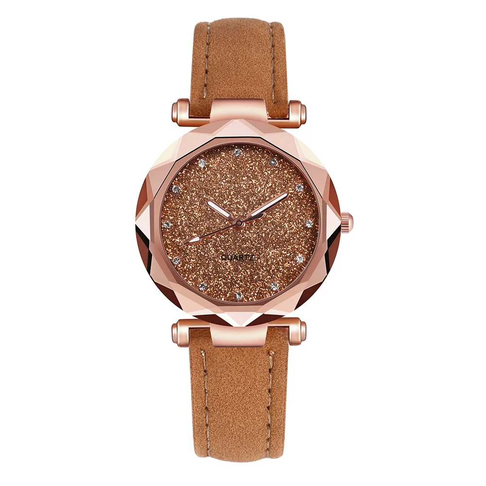 2021 Nowa moda Koreański Rhinestone Różowe złoto Zegarek Kwarcowy Damski Pas Zegarek montre femme zegarki damskie zegarki damskie