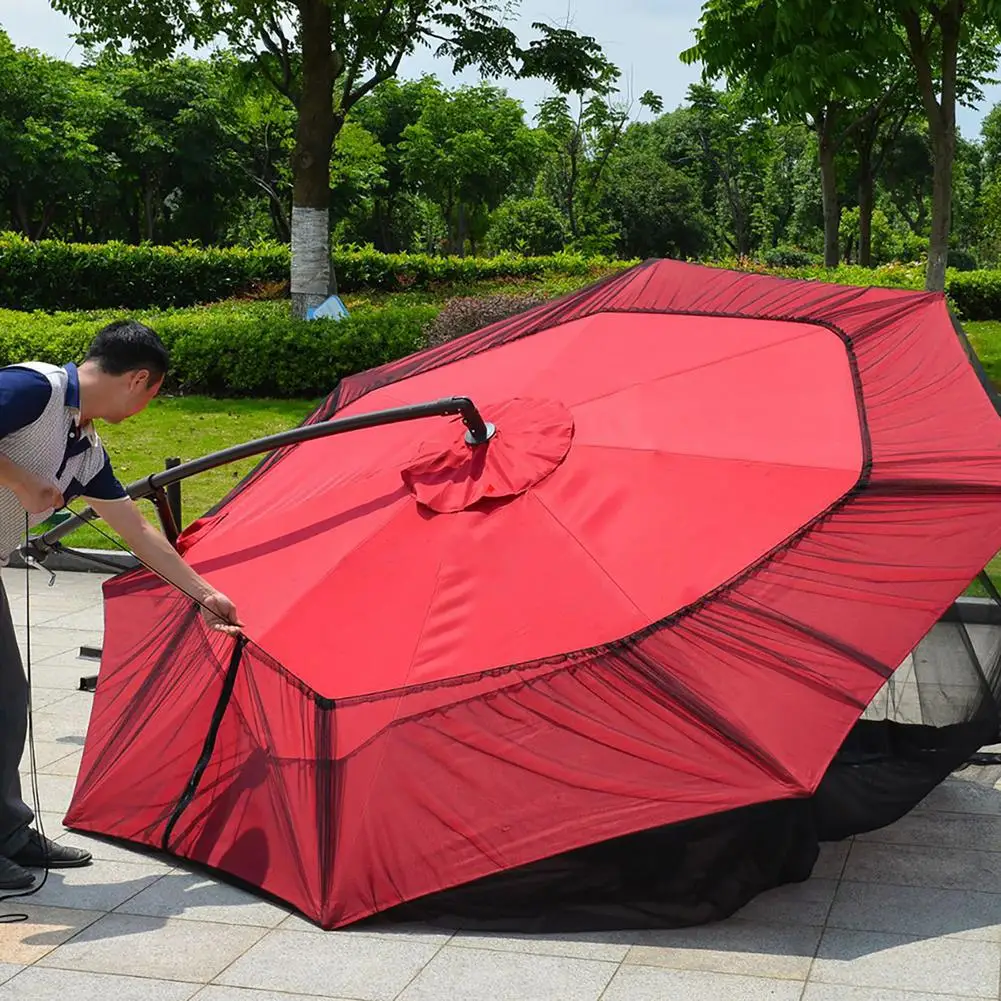 335x230cm Mosquito Net Umbrella Screen Cover Summer Outdoor Enclosure Bugs Mosquito Patio Picnic Net Cover With Water Pipe