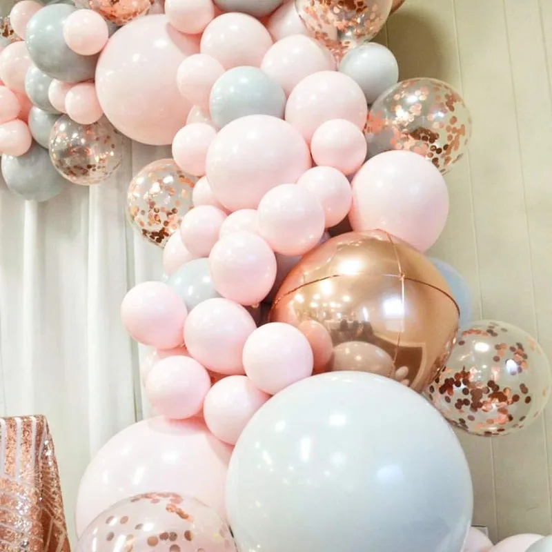 DIY Macaron Balony Garland Łuk Zestaw Różowe Złoto Konfetti Balon Zestaw Ślub Dekoracje Urodzinowe dla Dzieci Baby Shower Dostawy