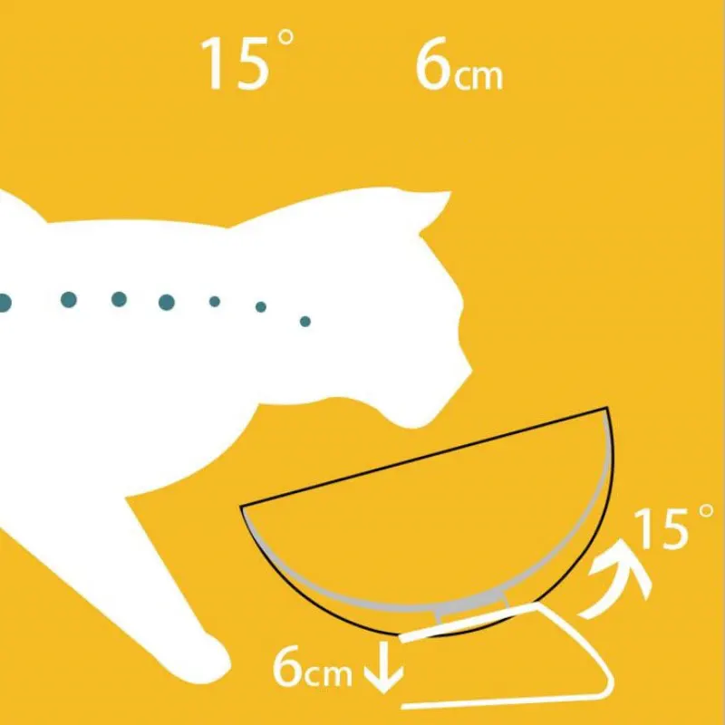 Antypoślizgowe Podwójna miska dla psów i kotów Podajnik skośny Miską wody dla Kotów Żywności Miski dla ochrony Karmniki dla psów Szyjki macicy