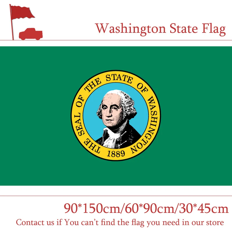 Ameryka 3*5 stóp Poliestrowe Banery Flagi stanu Waszyngton 90*150 cm 60*90 cm 40*60 cm Latający flag Wysokiej jakości