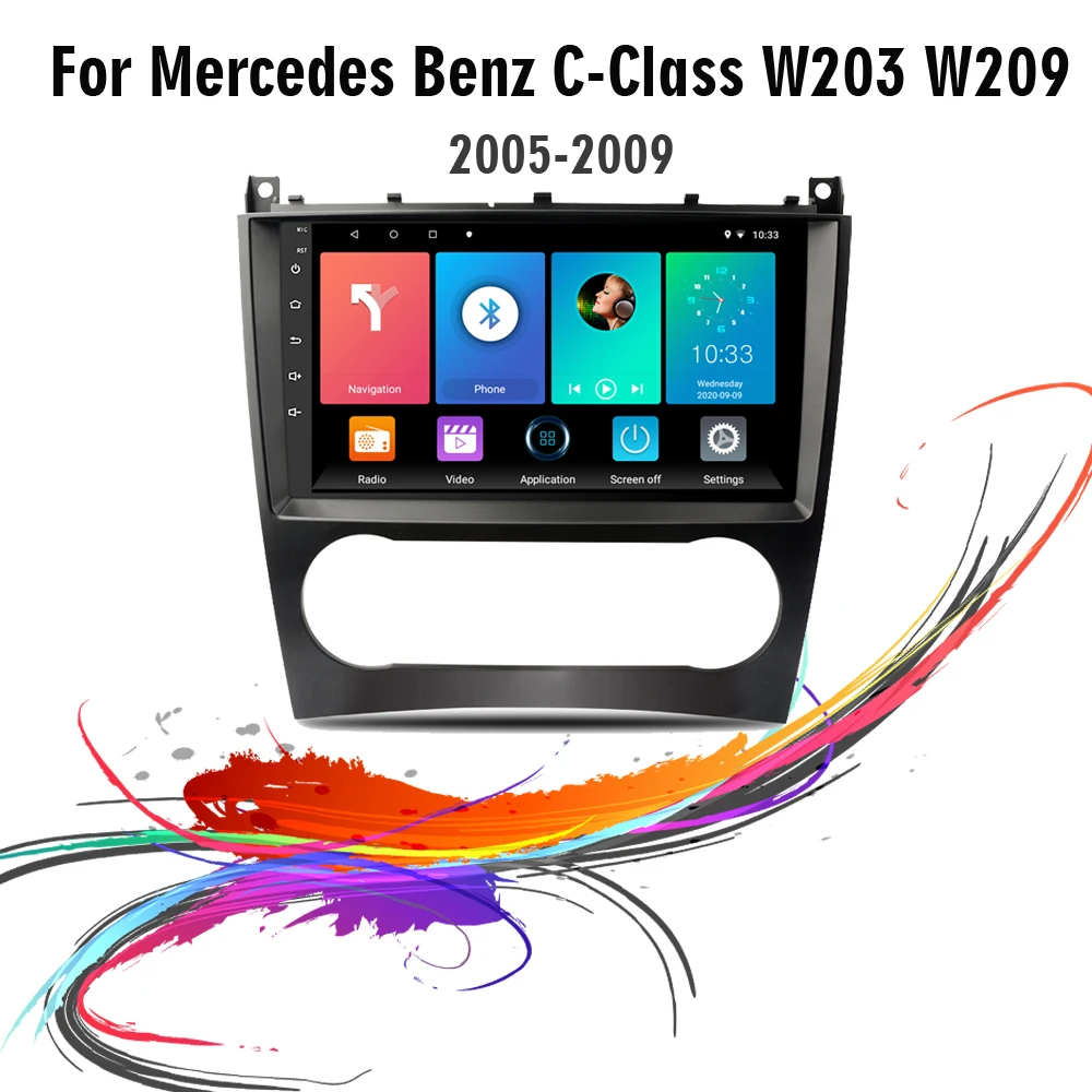 Dla Mercedes Benz W203 Android C200 C230 C240 C320 C350 Do Benz CLK W209 2005-2009 2 Din Samochodowy odtwarzacz Multimedialny Radio GPS