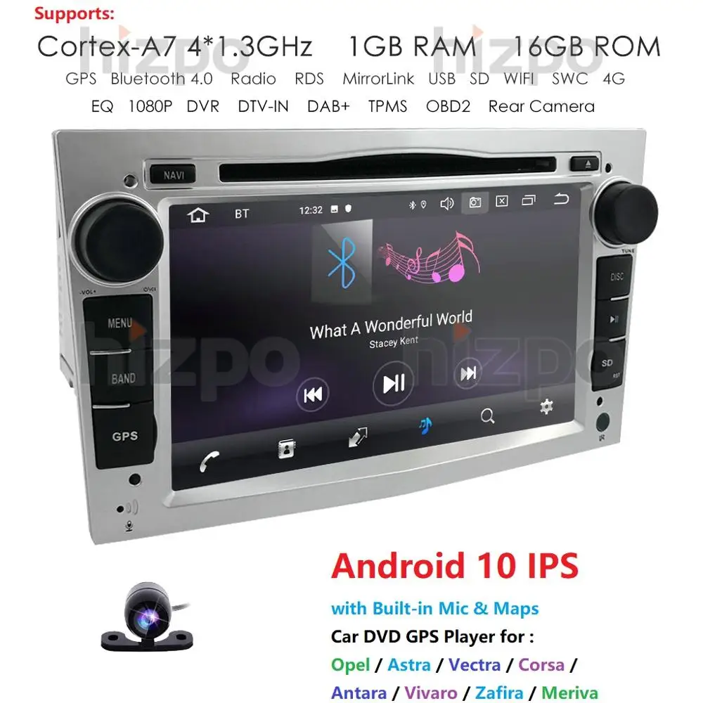 Samochodowy odtwarzacz DVD Android10 navi autoradio stereo dla Vauxhall Opel Astra H Vectra Antara, Zafira, Corsa Combo GPS mirror link 2 Din