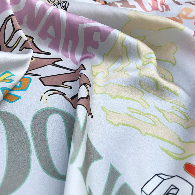 140 cm szeroki kolor list drukowany marka poliester diy koszulka dziecięca moda tkaniny, tkaniny do sukienki na metry szycie