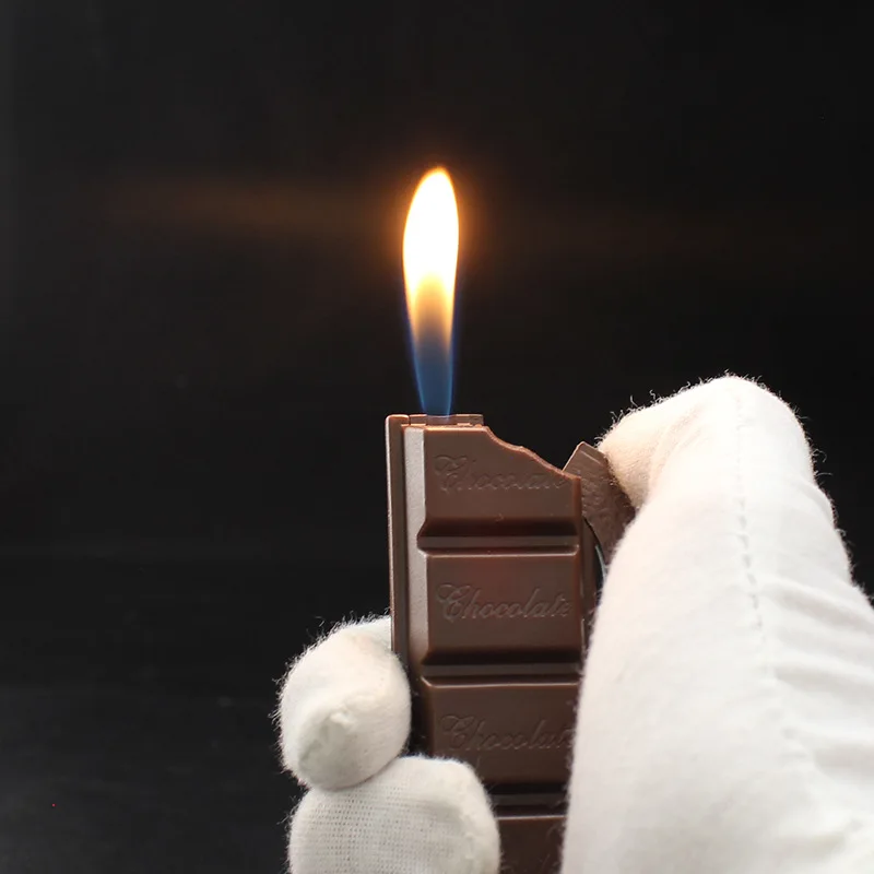 Twórcza Chocolate Zapalniczka Wielokrotnego Użytku Butan Gazowa Zapalniczka Zapalniczki Akcesoria do Palenia Chwastów Słodkie dla Dziewczyn