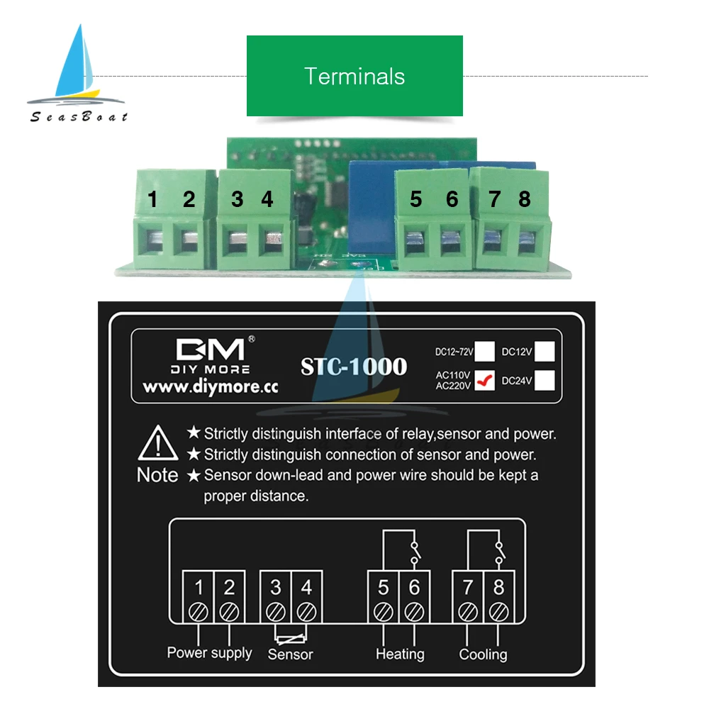 STC-1000 Cyfrowy Regulator Temperatury Termostat Termostat Inkubator LED Przekaźnik 10A Ogrzewanie Chłodzenie, Przełącznik AC 110V-220V
