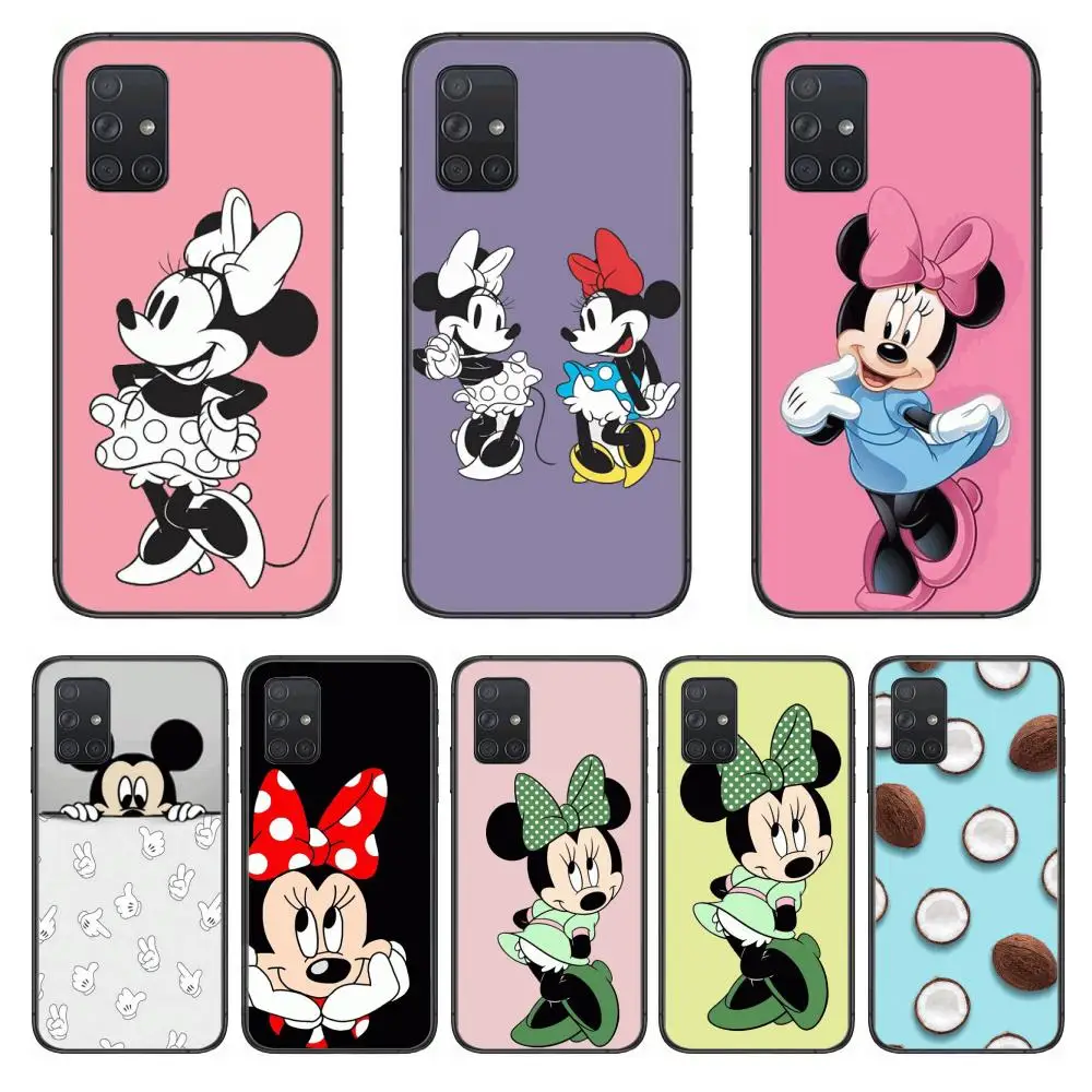 Disney Mickey kreskówka Telefon Pokrowiec Obudowa Samsung Galaxy A 50 51 20 71 70 40 30 10 E 4G 5G S Czarny Shell Art Cell Cover