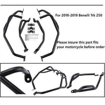 Ochrona zderzaka Silnika motocykla Crash Bars Protector Steel For Benelli TRK251 TRK 251 2018 2019 Zderzaki Górna i Dolna crashbar