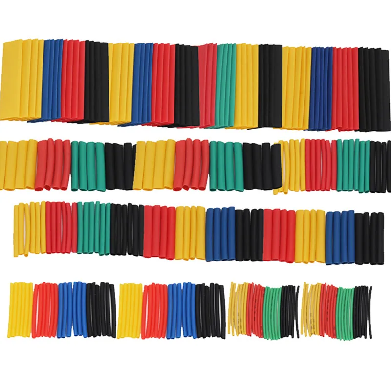164ШТ/328ШТ 2:1 Полиолефиновая Termokurczliwa Rurka Kablowy Rura Sleeving Kit Wrap Wire Set 4 Kolory dostępne są w 8 Rozmiarach