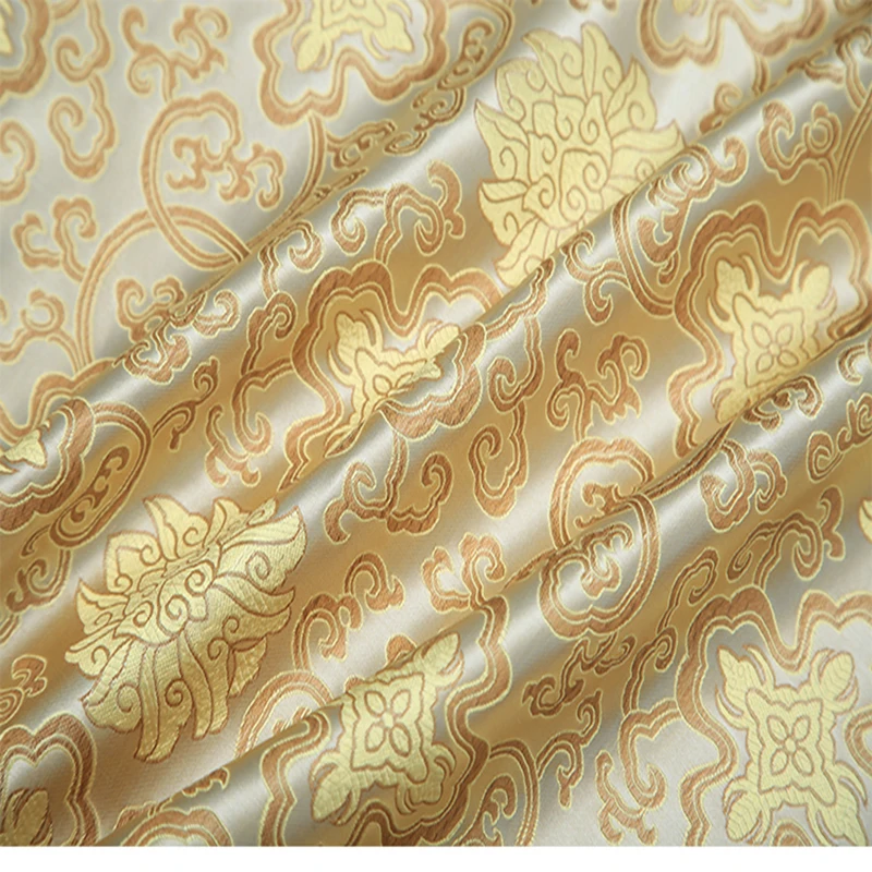 90x100 cm dziedziniec malowane żakardowe tkaniny satyna 3D żakardowe brokatowe tkaniny do sukienki etui kurtyna stół patchwork na metry