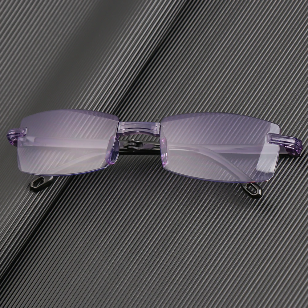Unisex Przenośne Składane Okulary Do czytania Diamentów cięte Anty-UV Niebieskie promienie Starczowzroczność Okulary z Etui Do okularów Rodzice Punkty