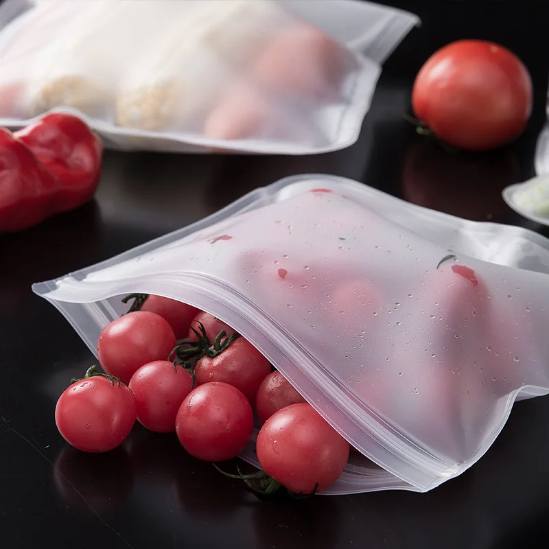Silikonowy Futerał Do Przechowywania Produktów Spożywczych Stojąca Ekologiczna Torba Na Zamek Szczelne Pojemniki Torba Do Przechowywania Żywności Świeże Opakowanie Ziplock Bag