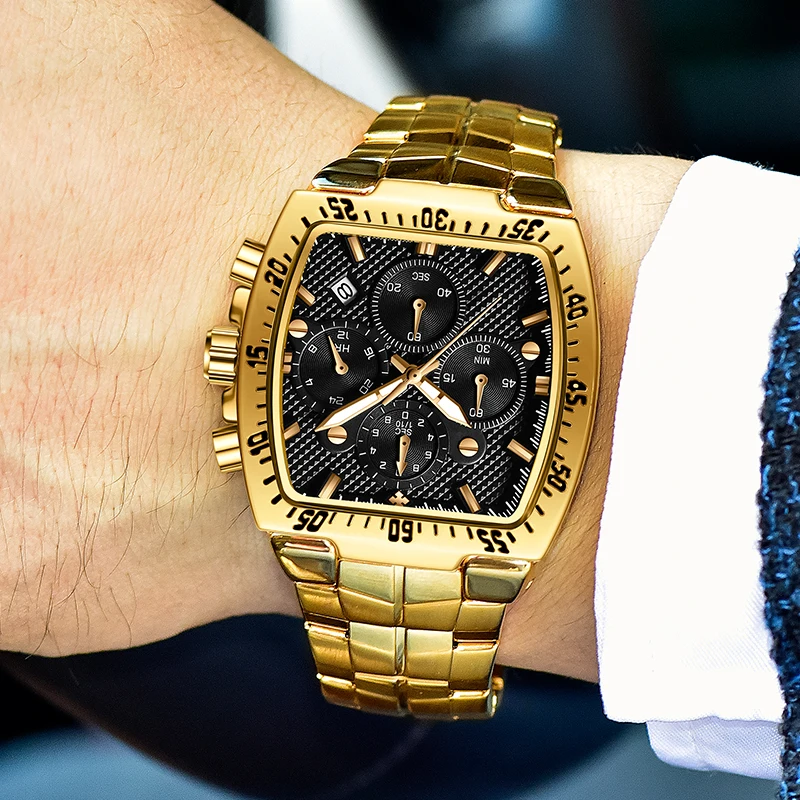 2021 Zegarki Sportowe Dla Mężczyzn WWOOR Nowy Top luksusowej Marki Ze Stali Nierdzewnej Wodoodporny Zegarek Męskie Zegarki Biznes zegarek Kwarcowy Zegarek