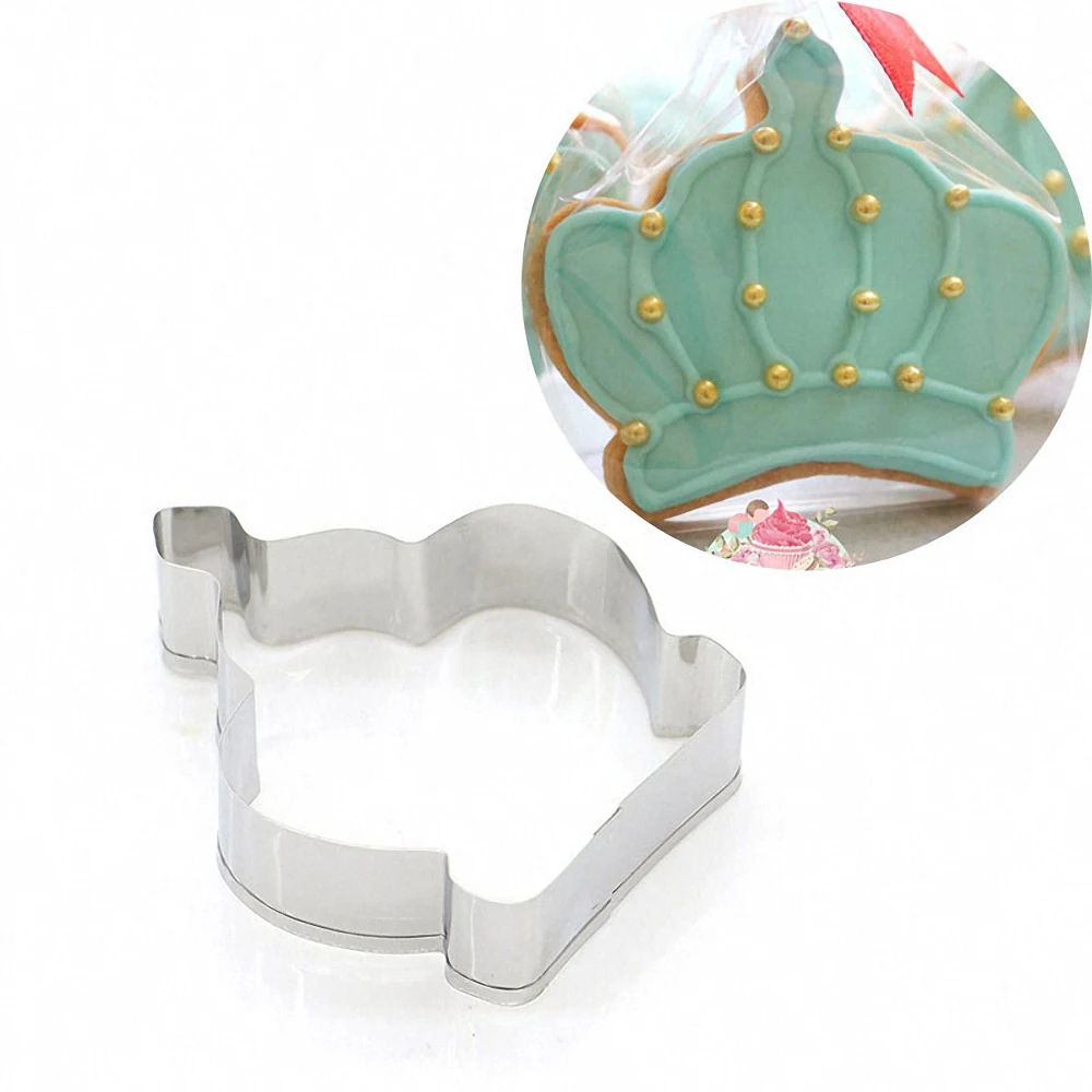 3D Księżniczka Korona Formy Stal nierdzewna Cookie Cutter Ciasteczka Pieczenia Formy Król Królowa Partii Deser Umrzeć Ciasto do Pieczenia Narzędzia
