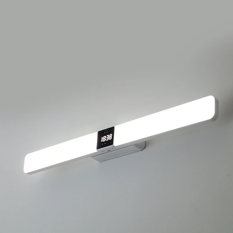 LED Czujnik szafki Kuchenne Światło Lampy USB Akumulator Ściemniania Wyświetlacz Czasu Przyciąganie Magnetyczne Nocne, Regał, Lampa