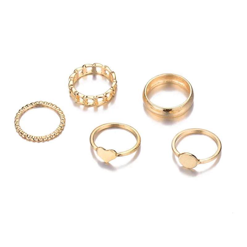 Nowy Modny Minimalistyczny Złoty Kolor Pierścienia Geometryczne Okrągłe Pierścienie dla Kobiet, Damskie Ślubne Dekoracje Dobry Prezent dla Znajomych