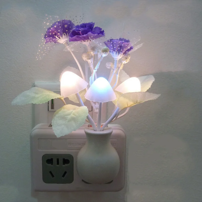 Kwiaty Grzyb Wystrój Sypialni Light Sensation LED Night Light Bed Lamp Night Lamp I88