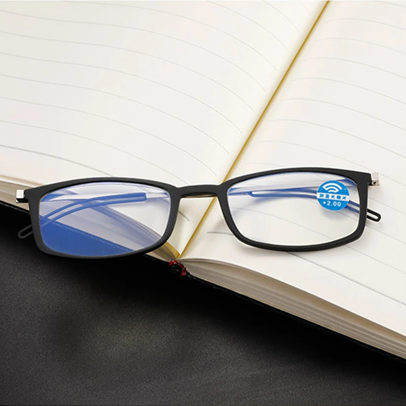 Kosmiczne aluminiowe Anty-Blue-ray Okulary Do czytania Mężczyźni Kobiety ultra Przenośny TR90 Пресбиопические Punkty Z Magnetycznym obudową +1.50