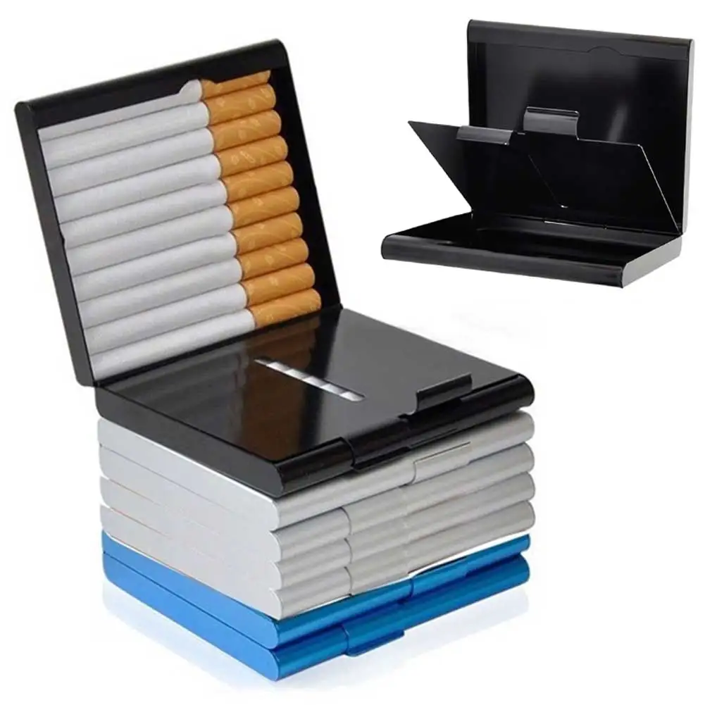 Papierosy Stop Aluminium Uchwyt Pudełko 20 szt. Papierosów Etui Do Przechowywania Tytoniu Cygara Pojemnik Uchwyty JAN88