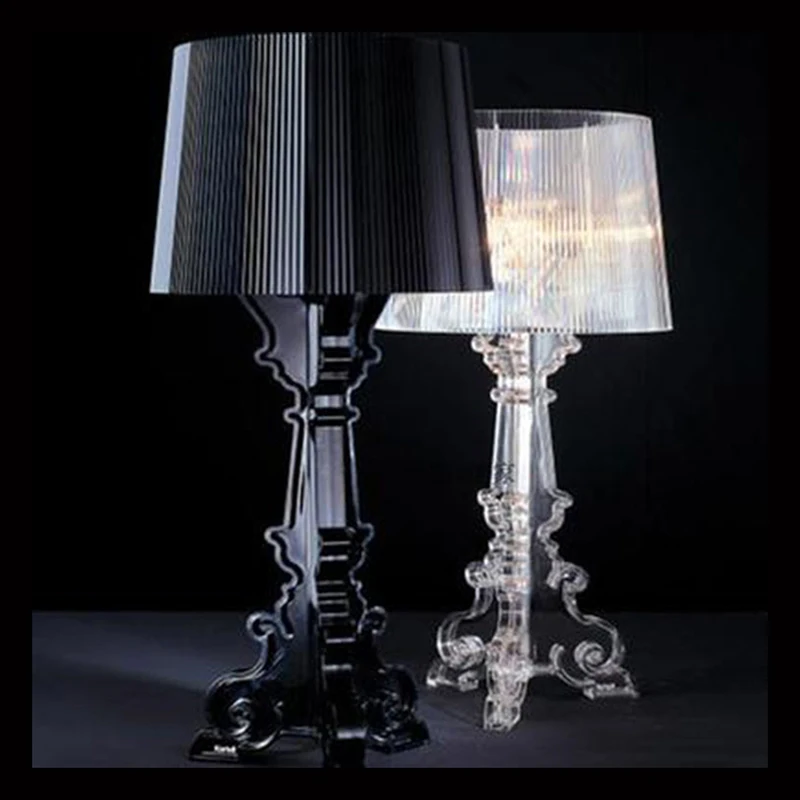 Kartell Bourgie Acryl lampa minimalistyczny lampa art deco Obok czarnej lampy E27 Eu plug podstawka stołowa