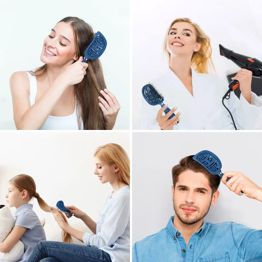Tangle Teaser Hair Comb Kobiet Szczotka Do Włosów Szczecina Wilgotna Skręcona Grzebień Do Struktury Włosów Anti Klit Hair Scalp Massage Comb