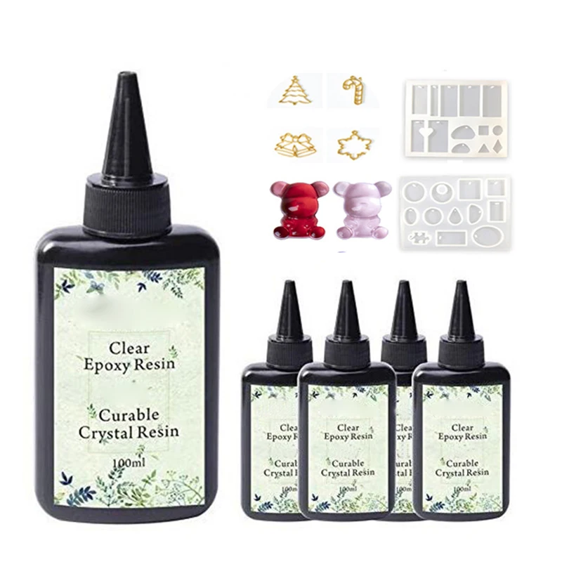 DIY Crystal Glue Jewelry Resin Crystal Clear Hard Type Glue for Jewelry Making Craft Decoration 3.4 Płynnych Uncji A66